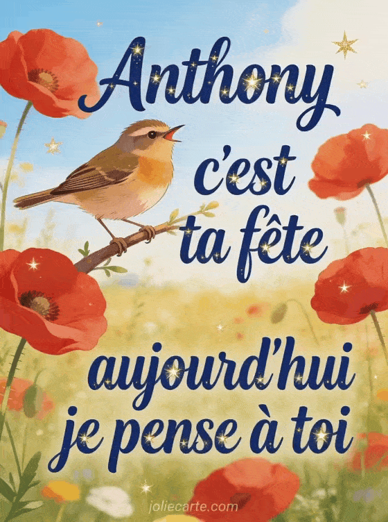 Bonne fête Anthony - Bonne fete anthony gif anime