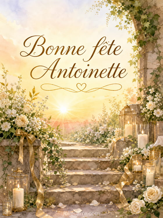 Carte bonne fĂȘte Antoinette