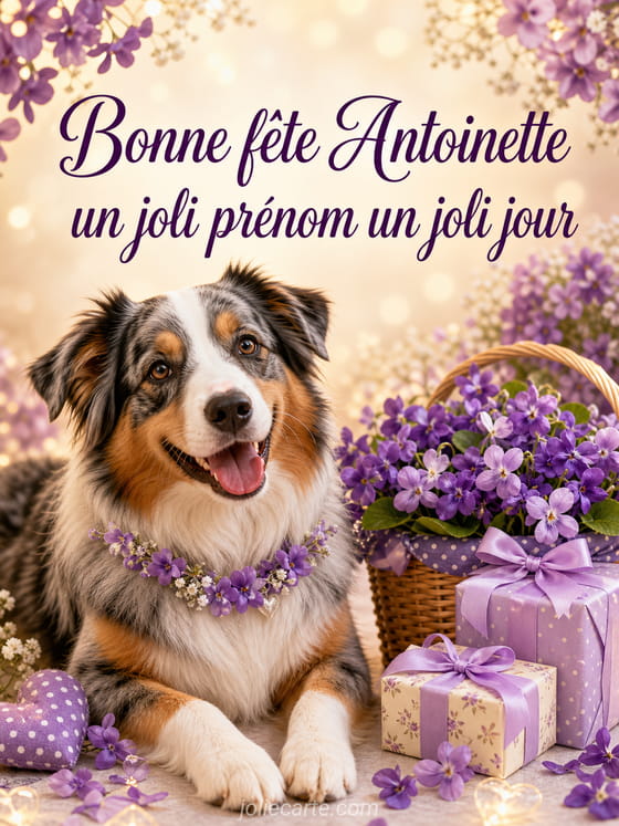 Carte bonne fĂȘte Antoinette