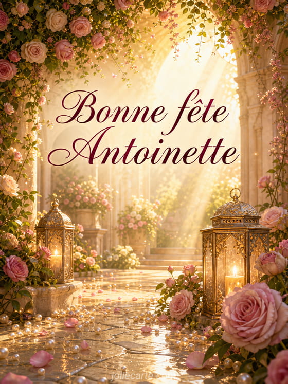 Carte bonne fĂȘte Antoinette