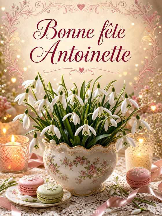 Carte bonne fĂȘte Antoinette
