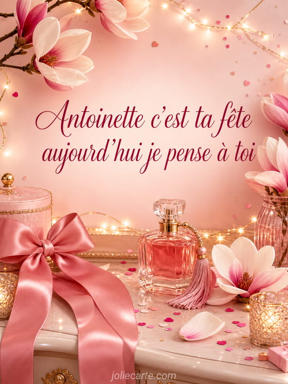 Carte bonne fĂȘte Antoinette