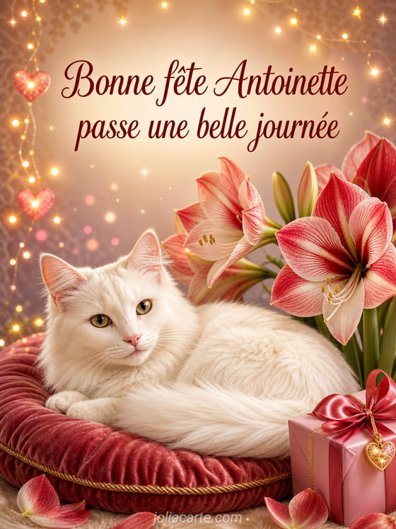 Carte bonne fĂȘte Antoinette
