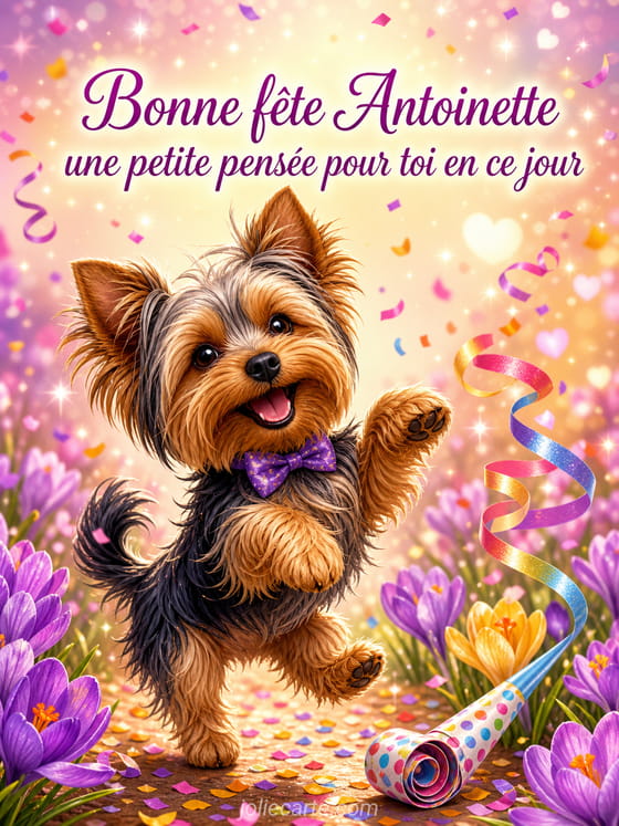 Carte bonne fĂȘte Antoinette