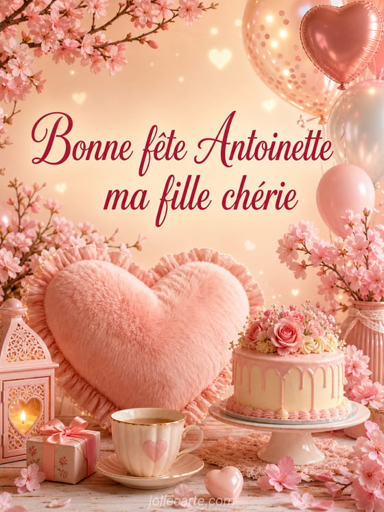 Carte bonne fĂȘte Antoinette