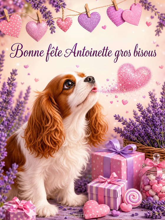 Carte bonne fĂȘte Antoinette