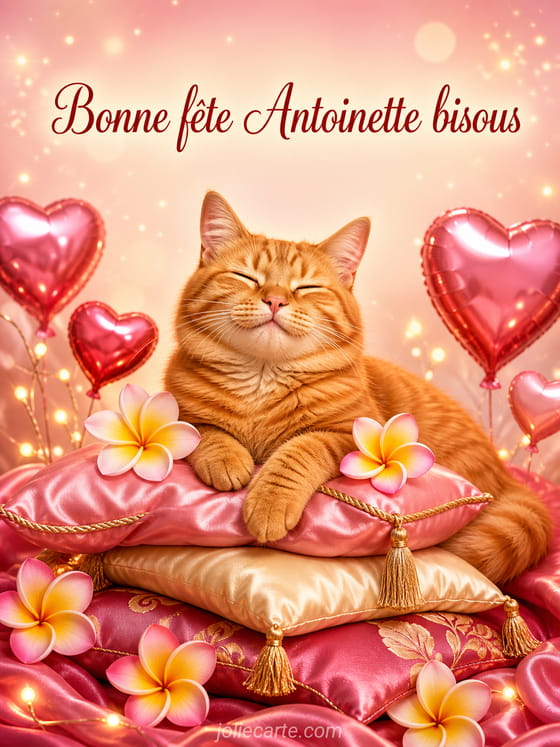 Carte bonne fĂȘte Antoinette