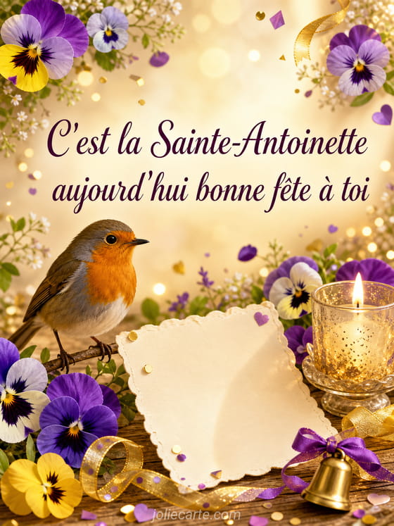 Carte bonne fĂȘte Antoinette