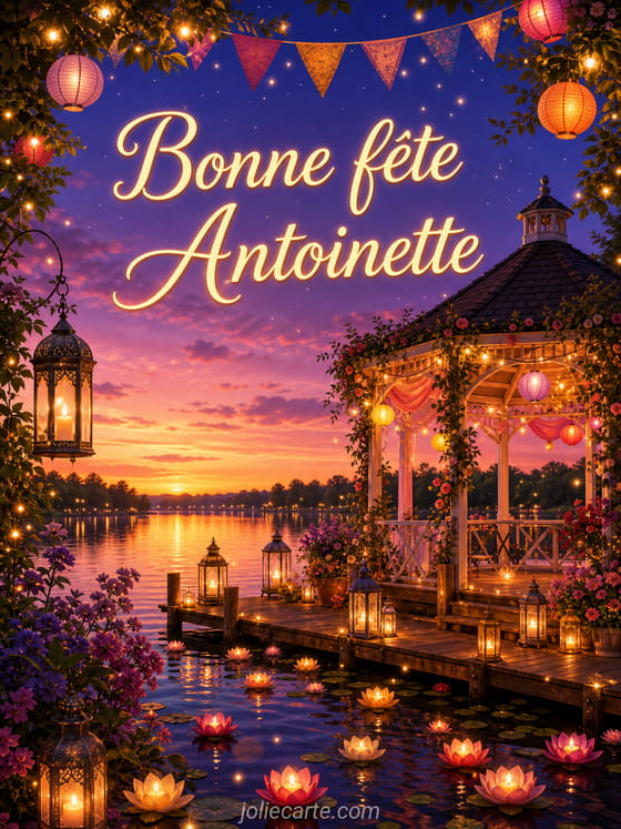 Carte bonne fĂȘte Antoinette