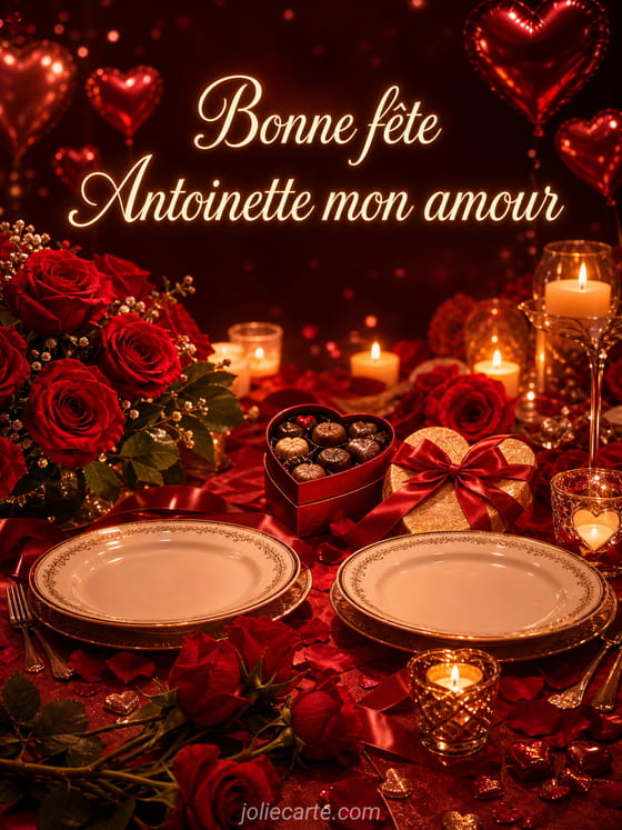 Carte bonne fĂȘte Antoinette