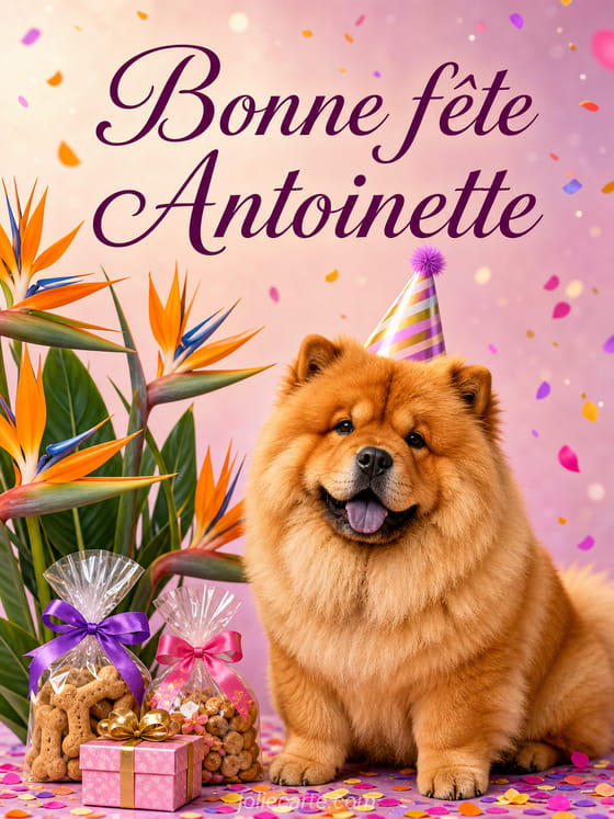 Carte bonne fĂȘte Antoinette