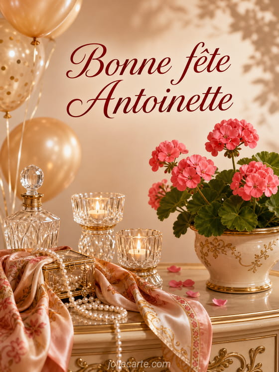Carte bonne fĂȘte Antoinette