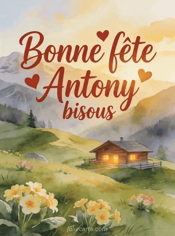 Bonne fête Antony - Bonne fete antony bisous