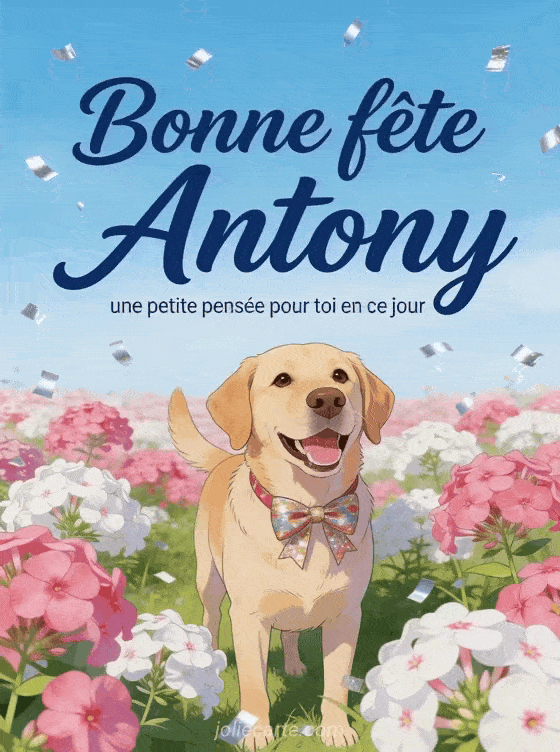 Bonne fête Antony - Carte bonne fete antony gratuite