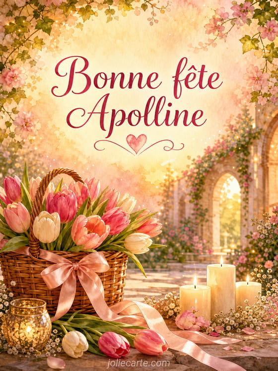 Carte bonne fête Apolline