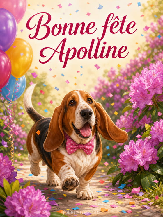 Carte bonne fête Apolline