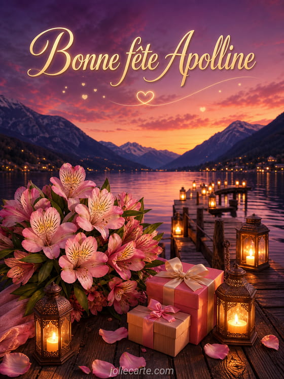 Carte bonne fête Apolline