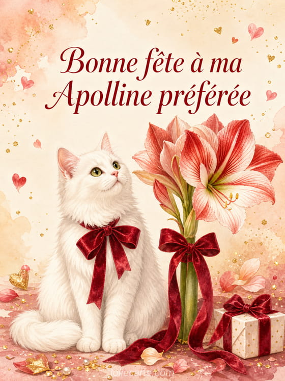 Carte bonne fête Apolline