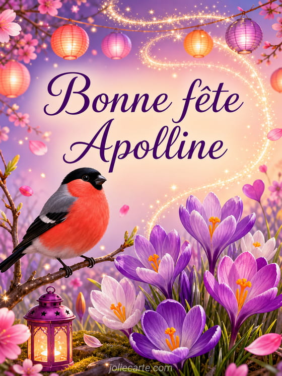 Carte bonne fête Apolline