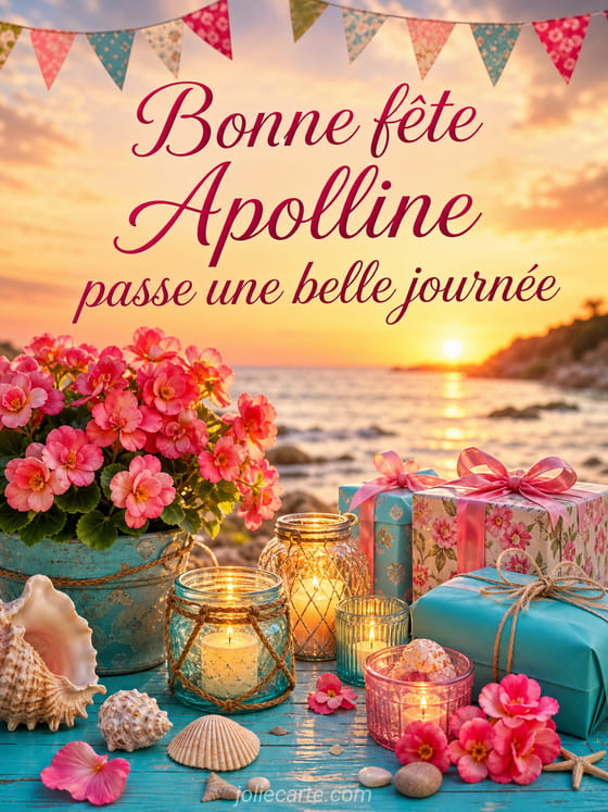 Carte bonne fête Apolline