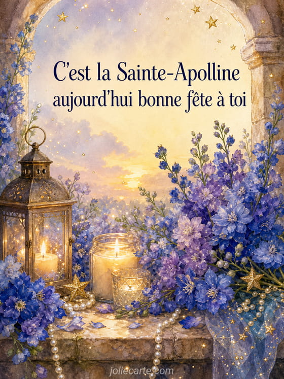 Carte bonne fête Apolline