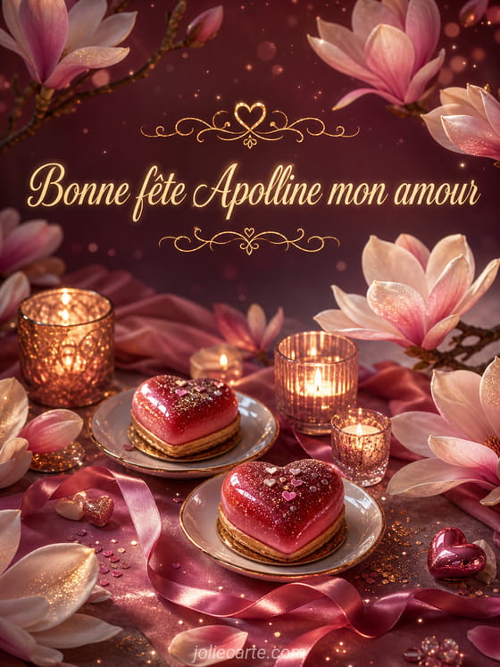 Carte bonne fête Apolline
