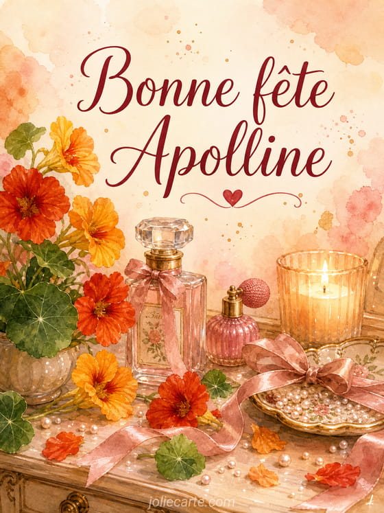 Carte bonne fête Apolline