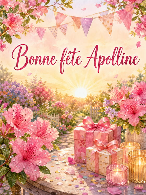 Carte bonne fête Apolline