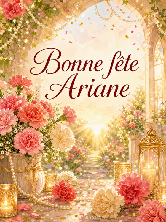 Carte bonne fête Ariane