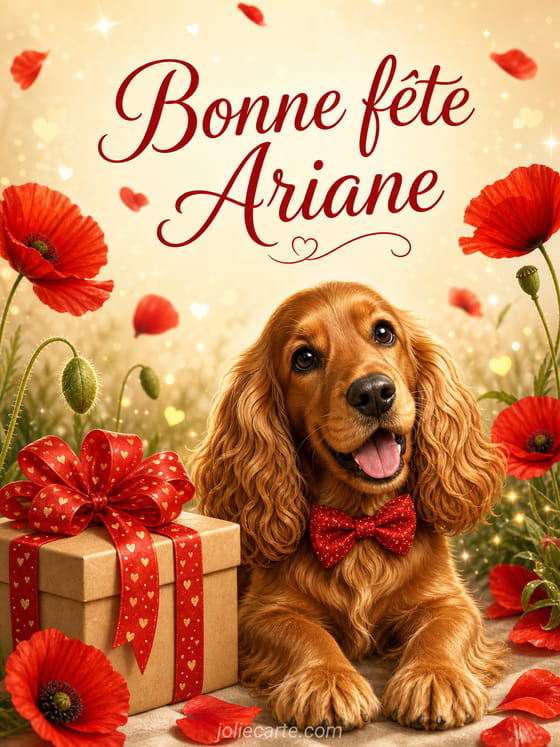Carte bonne fête Ariane