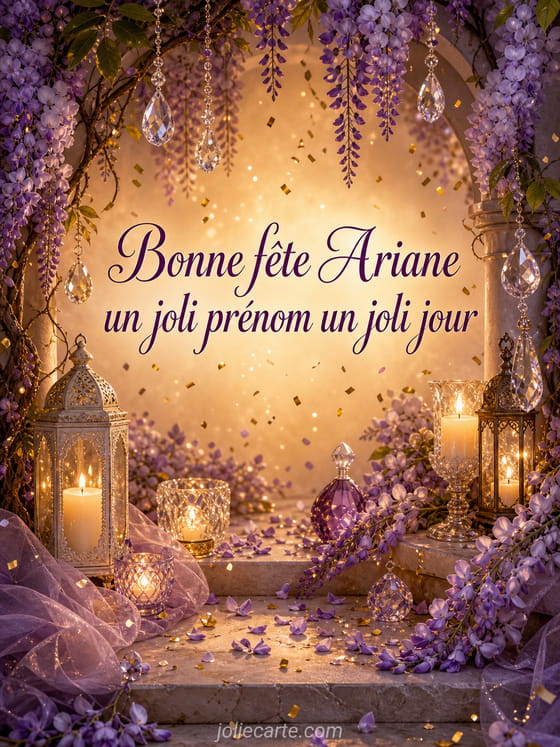 Carte bonne fête Ariane