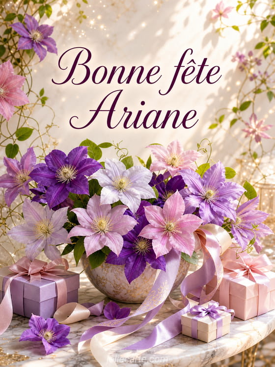 Carte bonne fête Ariane