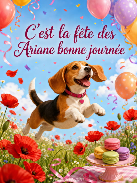 Carte bonne fête Ariane