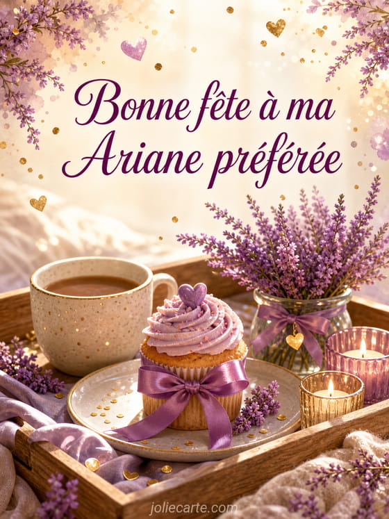 Carte bonne fête Ariane