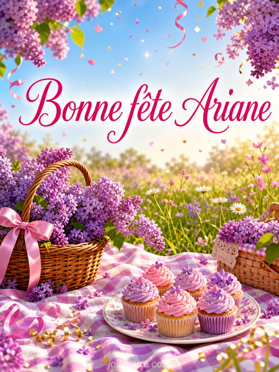 Carte bonne fête Ariane