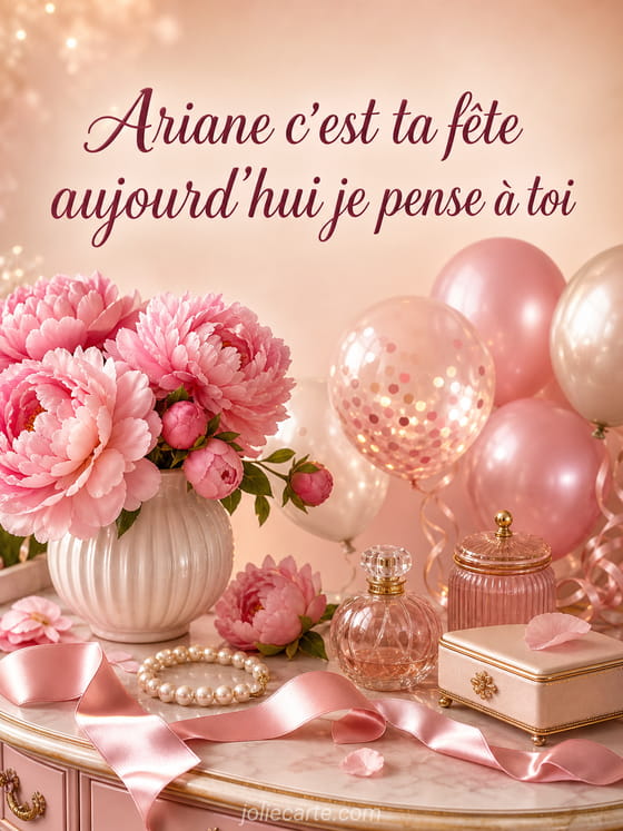 Carte bonne fête Ariane