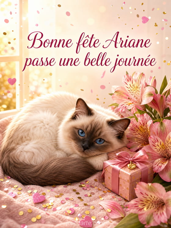 Carte bonne fête Ariane