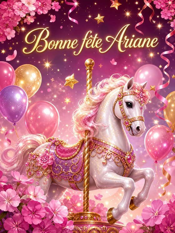 Carte bonne fête Ariane