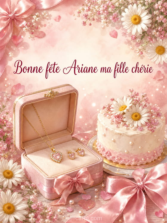 Carte bonne fête Ariane