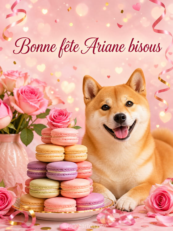 Carte bonne fête Ariane