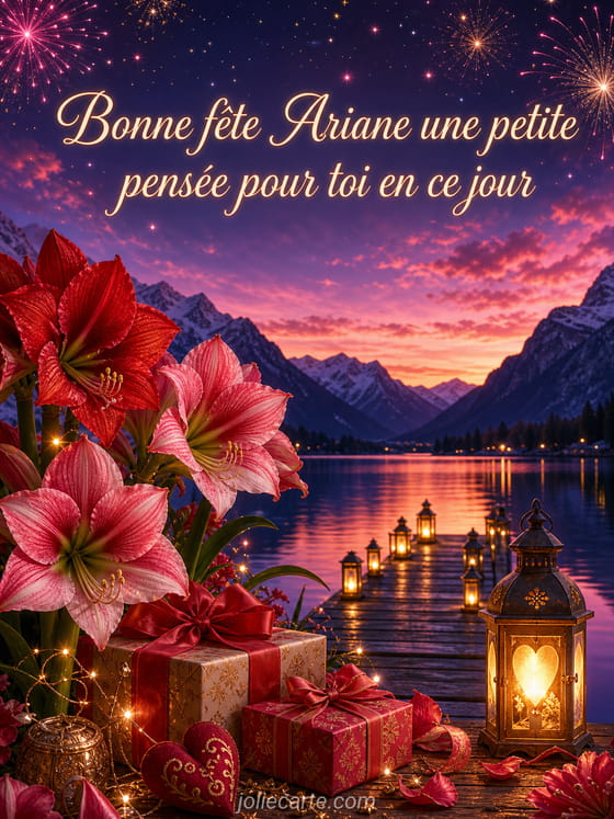 Carte bonne fête Ariane