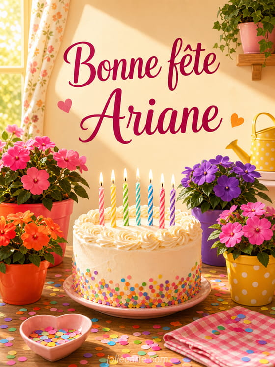 Carte bonne fête Ariane