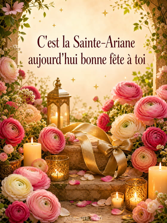 Carte bonne fête Ariane