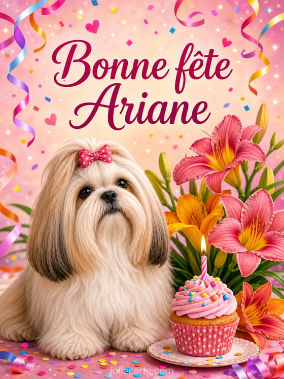 Carte bonne fête Ariane