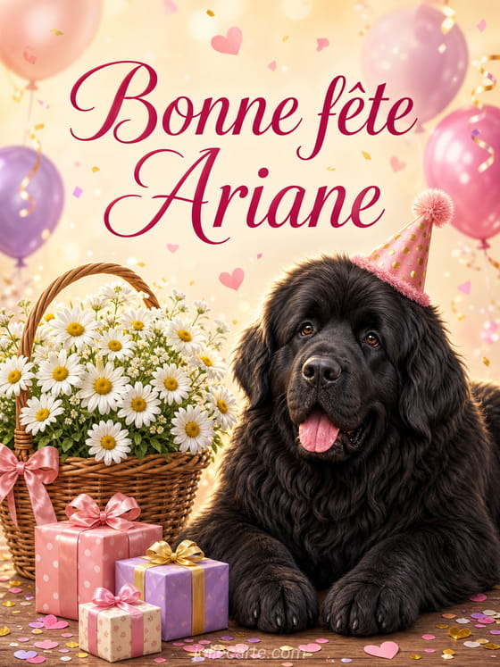 Carte bonne fête Ariane