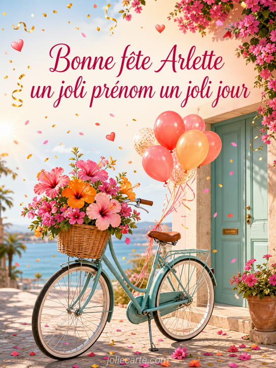 Carte bonne fête Arlette