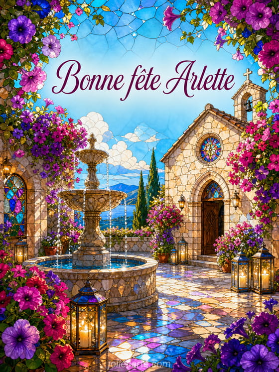 Carte bonne fête Arlette