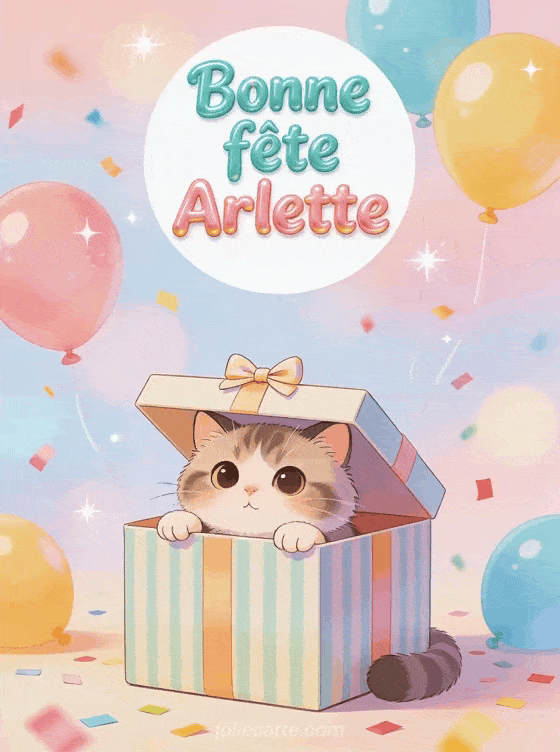 Bonne fête Arlette - Bonne fete arlette chat