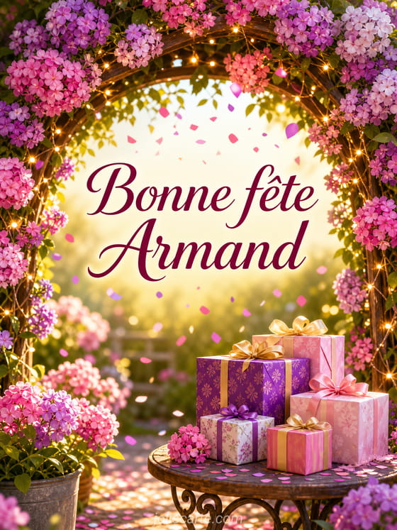 Carte bonne fête Armand