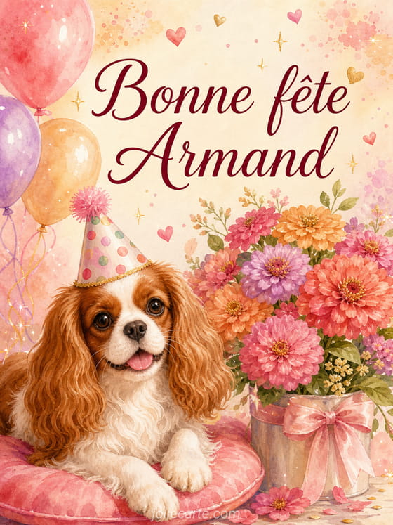 Carte bonne fête Armand